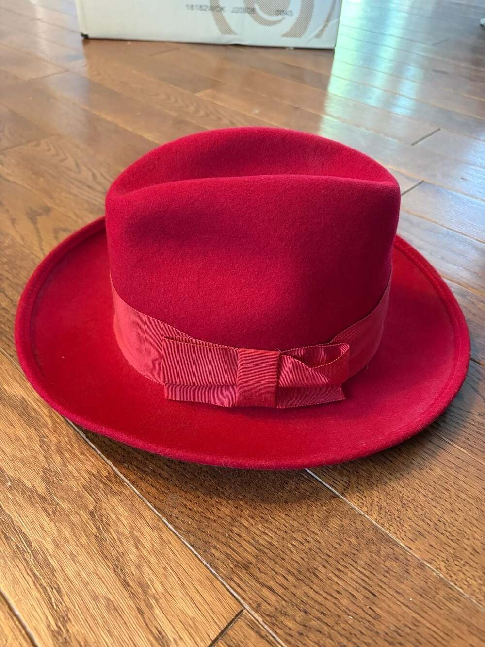 Michael Howard Wool Fedora Hat Red